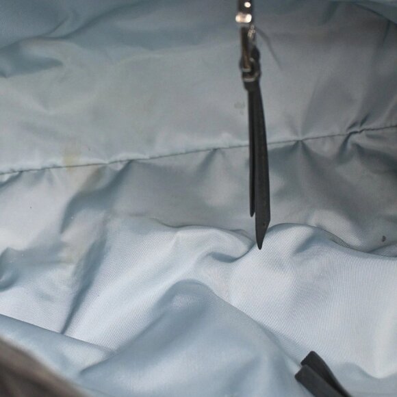 PRADA MILANO Etiquette Tote Bag Nylon Leather Black Italy 33CA290 - Picture 7 of 14